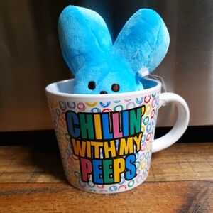 Chillin' With My Peeps Mug with Blue Plush